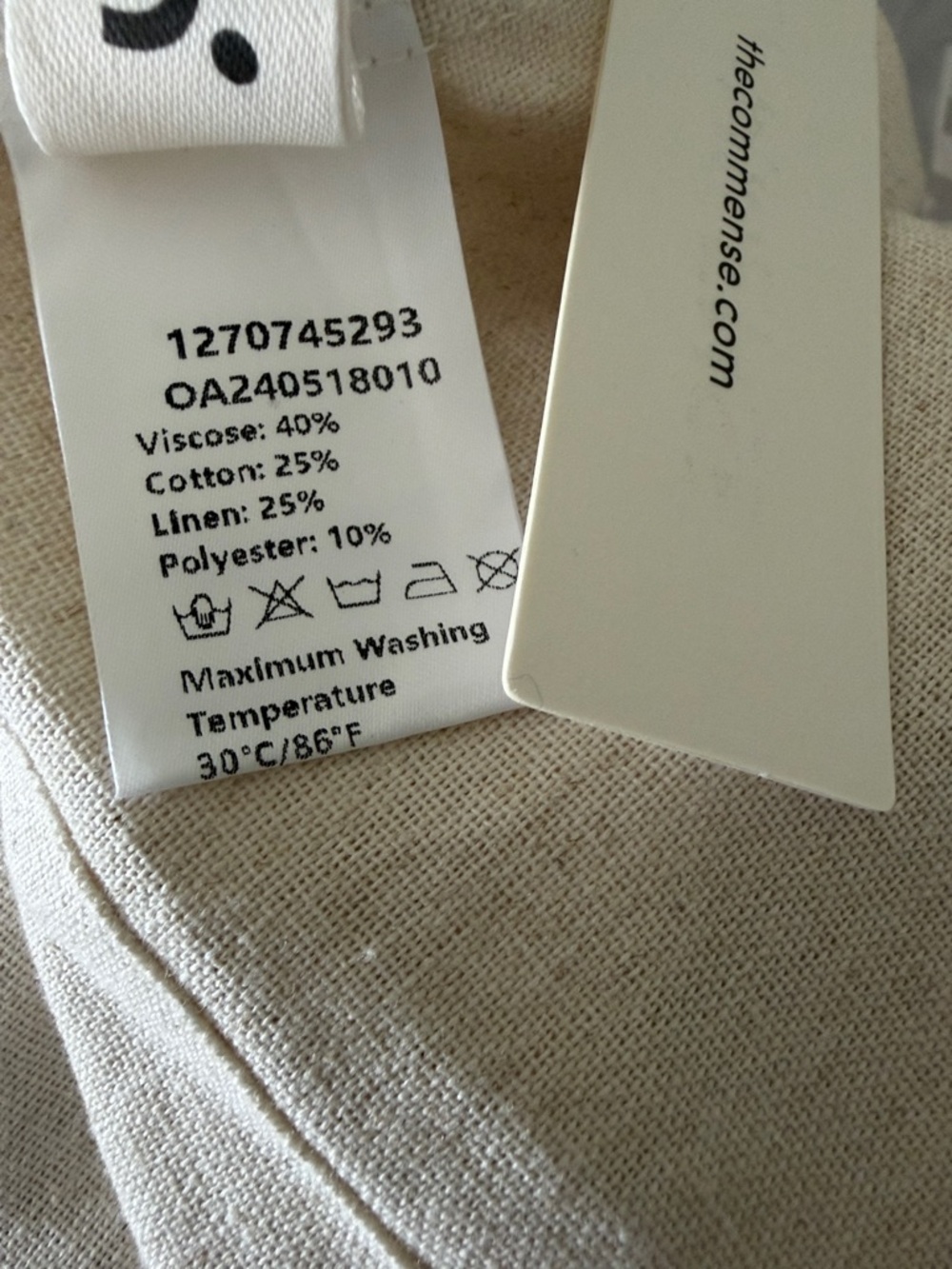 Commense Linen Blend Short Set - Picture 9 of 9